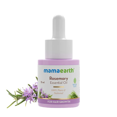 Mamaearth Rosemary Essential Oil for Hair Growth - 15 ml | 100% Pure & Natural | Undiluted | For Hair Fall Control & Hair Strengthening